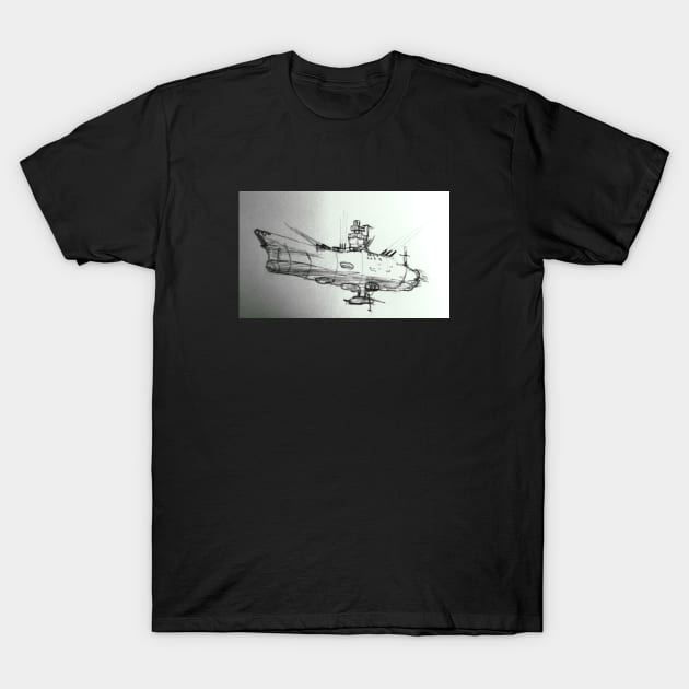 Spaceship Yamato T-Shirt by Icesoul